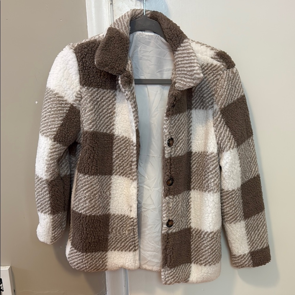 Cozy Plaid Sherpa Jacket